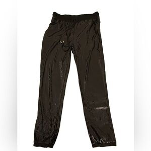 VENUS Shiny Black Joggers